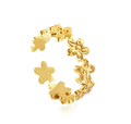 Gold Daisy Flower Band Ring