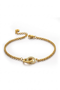 Interlocking Rings Crystal Bracelet